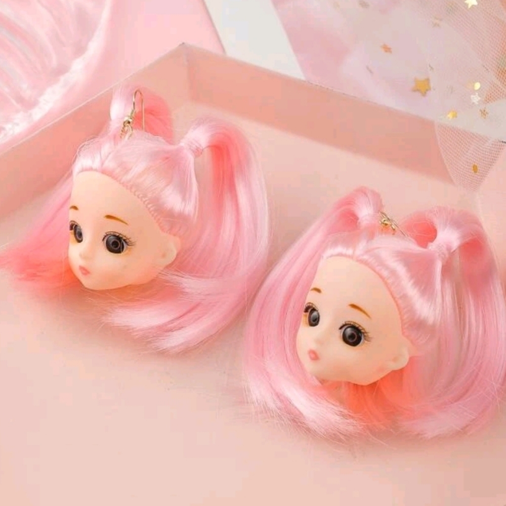 Anime Doll Pigtails Earrings - Picture 3 of 3